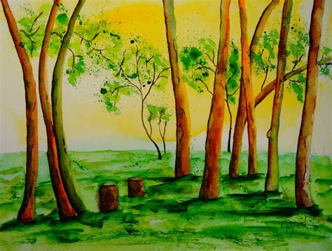 Aquarell Tutorial Wald 的图像结果