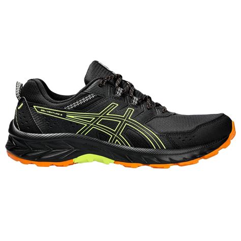 Buy ASICS Mens Gel-Venture 9 Black/NEON Lime Running Shoe - 11 UK ...