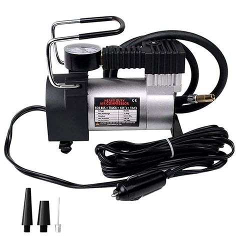 QUXIS Heavy Duty Metal Electric Car Air Compressor Pump Portable Tyre ...