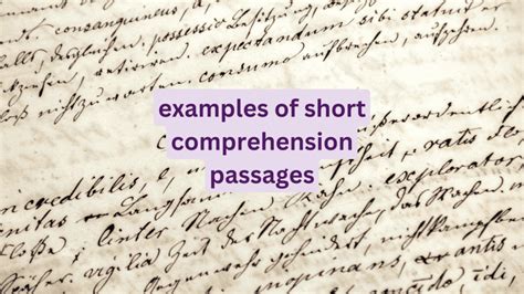 Comprehension Passage Examples 的图像结果