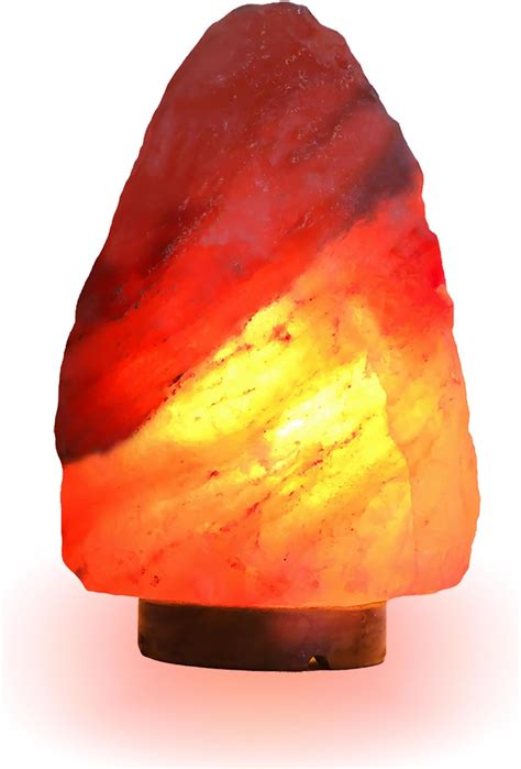 Buy SRJ Himalayan Pink Rock Salt Natural Shape Wooden Base Lamp, 4 to 5 ...