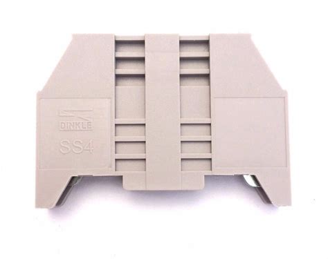 Dinkle SS4 DIN Rail Terminal Block End Bracket Screw Type 35mm Rail ...
