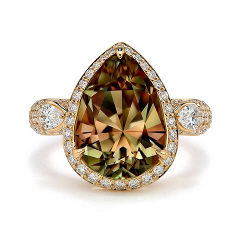 Zultanite® Ring with D Flawless Diamonds set in 18K Yellow Gold – Kat Florence