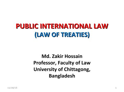 Law of Treaties - International Law | PPT