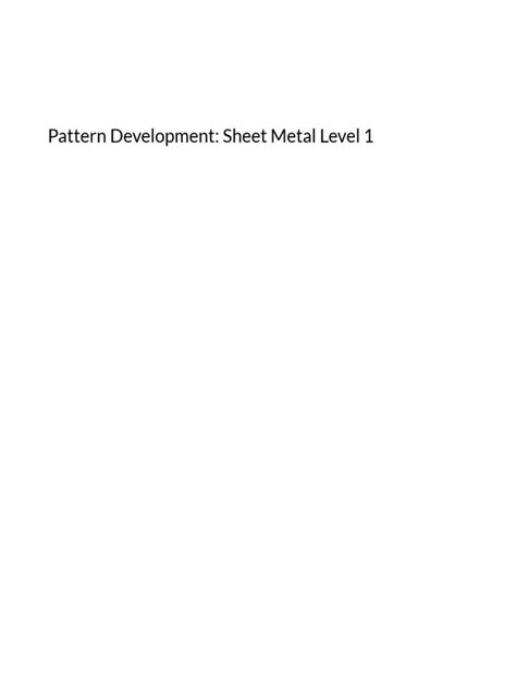Sheet Metal Pattern Development 的图像结果