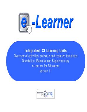 Fillable Online Integrated ICT Learning Units Fax Email Print - pdfFiller