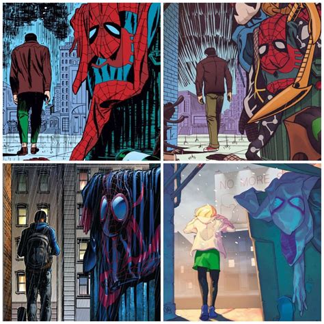 Spider-people and throwing their suits in a garbage bin, name a more ...