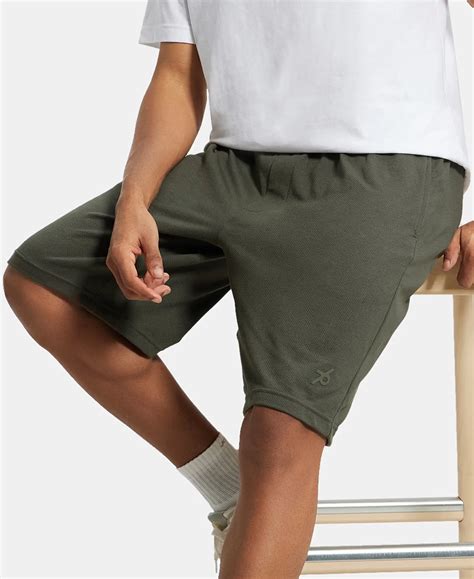 Buy Super Combed Cotton Rich Mesh Elastane Stretch Regular Fit Shorts ...