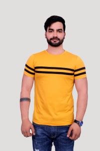 unique bubble Colorblock Men Round Neck Yellow T-Shirt - Buy unique ...