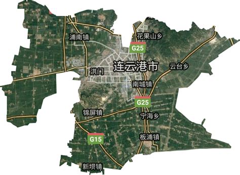 连云港市高清卫星地图,连云港市高清谷歌卫星地图