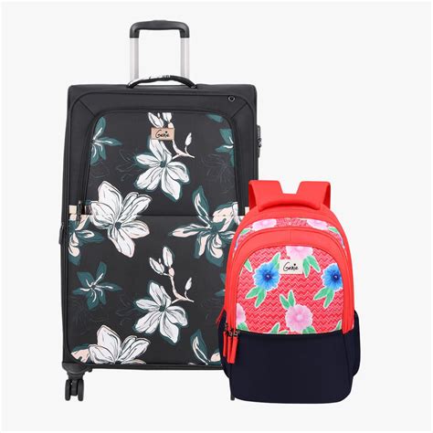 Buy Genie Soft Trolley Bag and School Backpack Combo Online