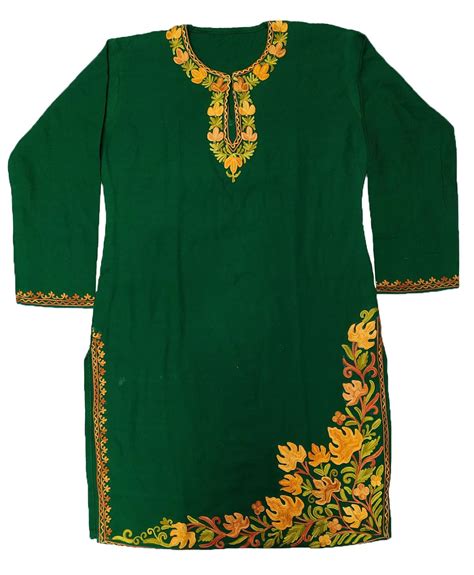 Buy Soul Essence Womens Woollen Kashmiri Embroided Kurti/Phiran ...