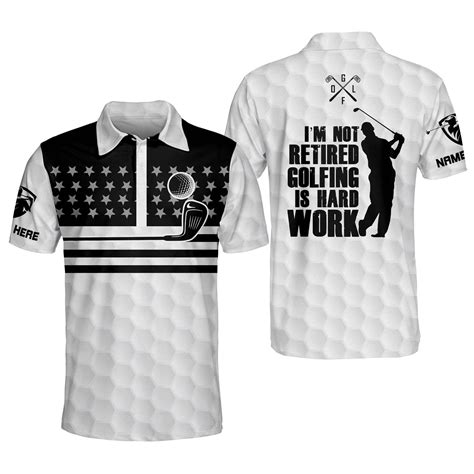 Personalized 3D Funny Golf Shirts for Men Im Not Retired Golfing is ...