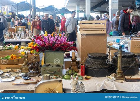 Typical Stall On Els Encants Flea Market At Placa De Les Gloriesa. This One Of The Oldest Flea ...