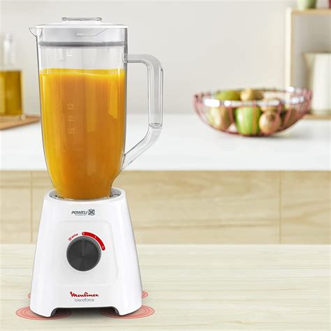 MOULINEX Blendforce XXL Jar Blender, with Grinder & Chopper, 6 powelix blades, 600W, white ...