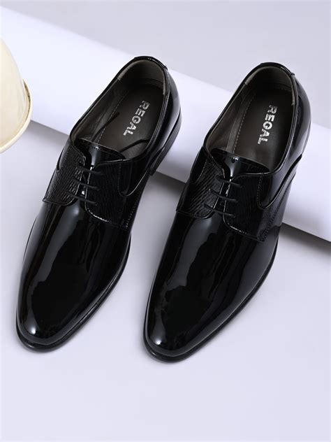 Shop Regal Black Men Patent Leather Formal Lace Ups Online