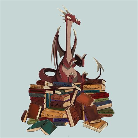 Bookworm Dragon Hoard | Book dragon tattoo, Book dragon, Dragon ...