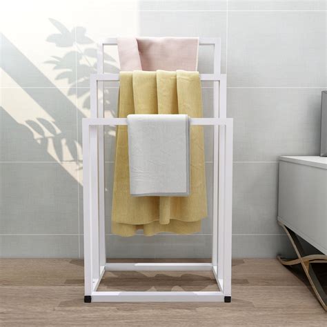 Freestanding Towel Rack, 3 Tier Hand Floor Towel Racks with Storage ...