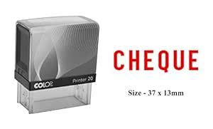 Cheque Rubber Stamp Clear Print for Office & Commercial Use Colop Self ...