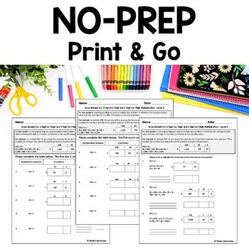 Area Model Multiplication 2-Digit by 1 Digit 的图像结果