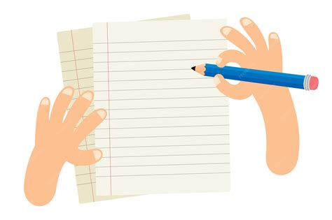 Premium Vector | Top View Of Hand Writing On Paper