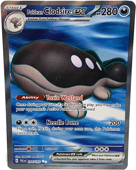 Amazon.com: Pokemon - Paldean Clodsire ex 244/193 - Paldea Evolved ...