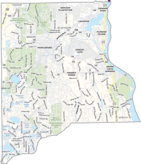 Nassau County Map, Florida - US County Maps