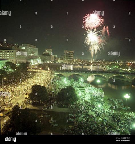 Another photograph of the 1986 Red, White and Boom fireworks display ...