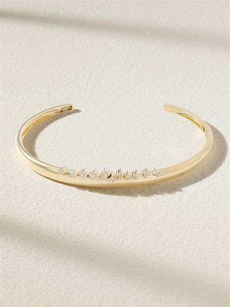 MIZUKI 14-karat gold diamond cuff | NET-A-PORTER