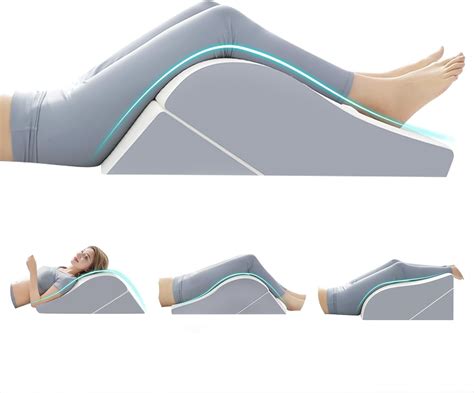 2PCS Leg Elevation Wedge Pillows for Sleeping, Leg Wedge Pillow After Knee Replacement Post ...