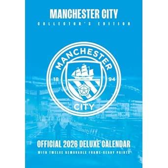 MANCHESTER CITY FC 2026 A3 DELUXE CALENDAR : Amazon.in: Books