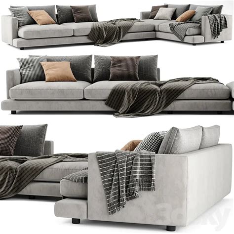 Flexform Long Island Sofa Set 01 3DS Max Model – 3DSky Model Free