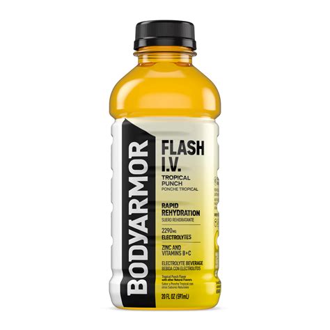 BODYARMOR Flash I.V. Rapid Rehydration Electrolyte Drink - Tropical ...