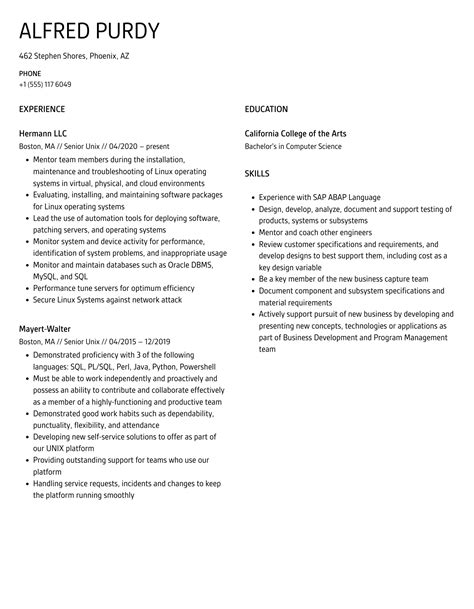 Image result for Unix Shell Scripting Model Resume