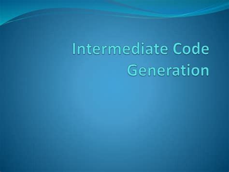 Image result for Intermediate Code Generator Using Python