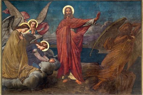 Fresco of Temptation of Jesus in Joriskerk Mural Wallpaper - Magicdecor®