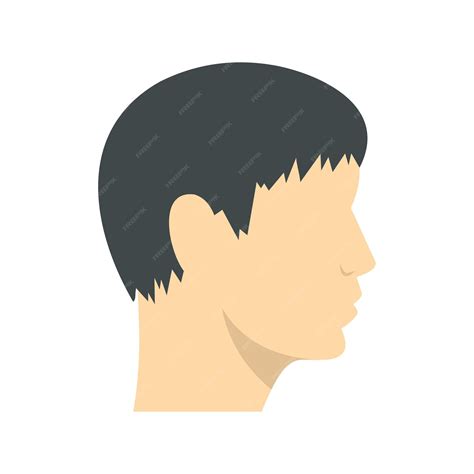 Premium Vector | Human head side view icon isolated on white background ...