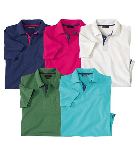 Pack of 5 Men's Polo Shirts | Atlas For Men