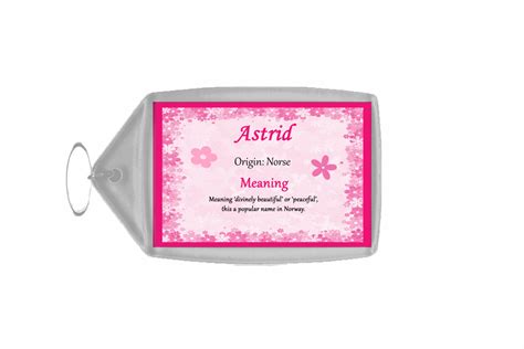 Astrid Personalised Name Meaning Certificate - The Card Zoo
