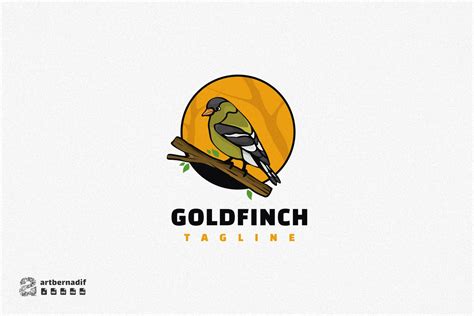 Goldfinch Bird Logo Graphic by Izdihaar_Studio · Creative Fabrica