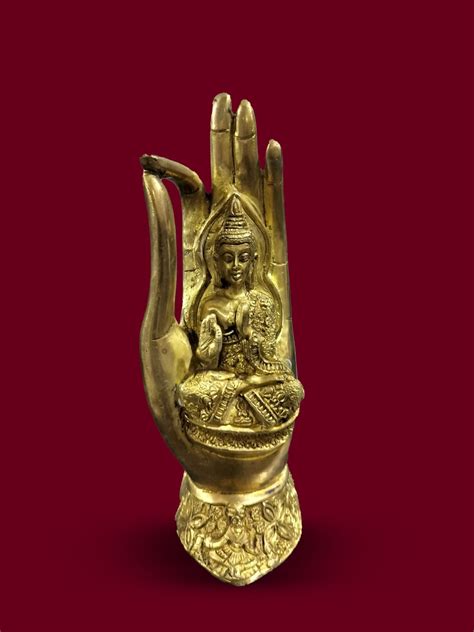 Brass Buddha in Hand Statue – The Brass World