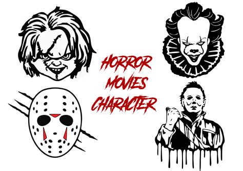 Halloween Character SVG, Bundle Horror Character SVG, Horror Characters ...
