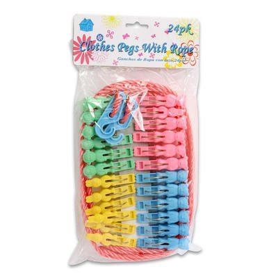 Animal-shaped Clothespins & Clothesline (Color May Vary) for Clothes ...