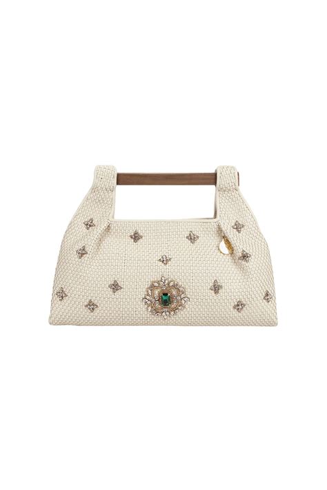 Nafisa Embellished Handheld Bag – The Leather Garden