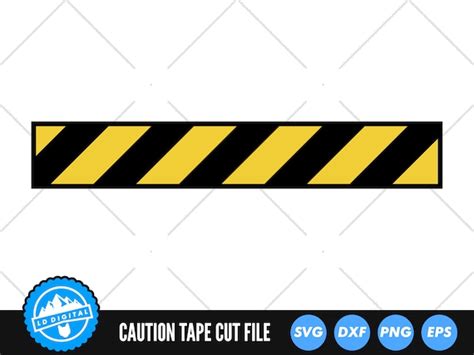Caution Tape SVG Files Yellow Tape Cut Files Black and - Etsy India