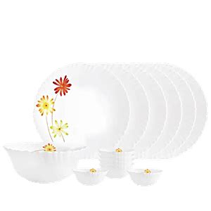 Buy Cello Dinner Set - Opalware, Margarita, White Online at Best Price ...