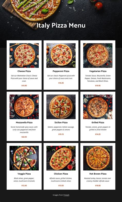 Image result for How to Create Pizza Menu Form by HTML