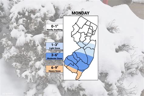County by county breakdown of Monday's snow in NJ: What to expect