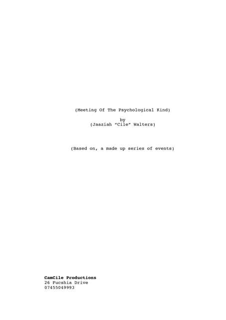 Image result for Movie Script Example