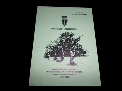 U.S ARMY RANGER HANDBOOK TRAINING BOOK MILITARY RANGER MANUAL BOOK ...